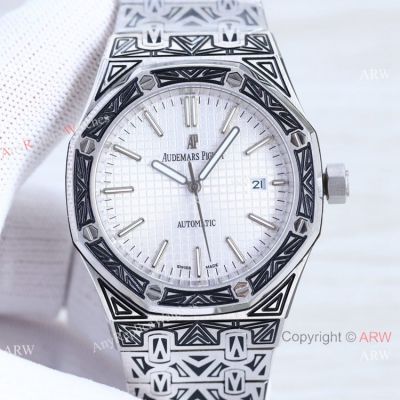 Swiss Quality Copy Audemars Piguet Royal Oak Tattoo Watch Japan 821a Movement